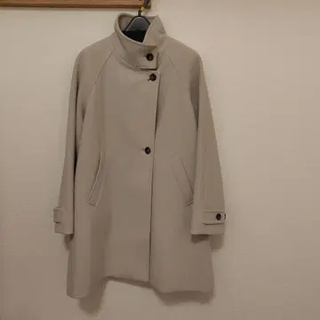 베이지 래글런 슬리브 롱 코트 S 사이즈