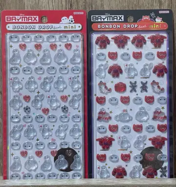 정품 당일 발송 모자 꽁지 드롭 씰 미니 베이맥스 2장 세트