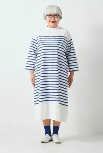 Sunnyclouds pon의 패널 보더 원피스 M 사이즈