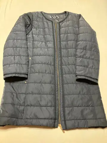 블랙 퀼팅 코트 L 사이즈