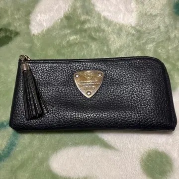 ATAO 블랙 가죽 장지갑 태슬 포함