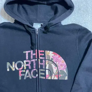 [새상품급] THE NORTH FACE 후드티 꽃무늬 로고 프린트