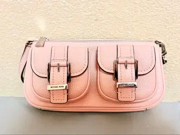 마이클코어스 ZOE 페블 가죽 미니백 숄더 스몰 핑크