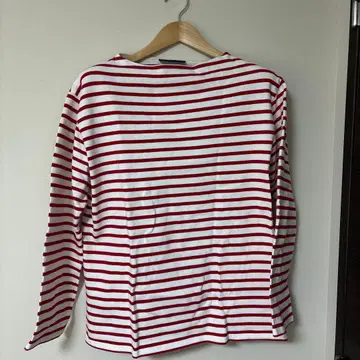 세인트 제임스 웨쌍 빨흰 보더 긴팔 티셔츠 사이즈 42