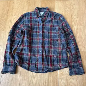 [레어] USA 구제 의류 L.L.Bean 플란넬 셔츠 S 그레이 체크