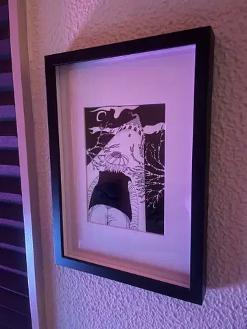 흑백 캐릭터 아트 포스터