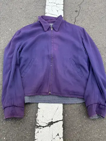 50s rayon gabardine reversible jacket