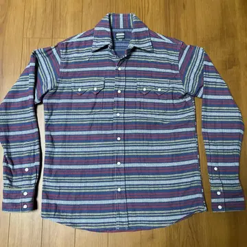 모모타로 청바지 웨스턴 플란넬 셔츠 긴팔 빨간색 네이비 화이트 노랑