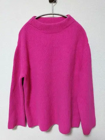 드로어 Drawer 니트 캐시미어 울 모크넥 핑크