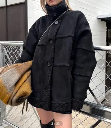 리메이크 라이크 페이크 무스탕 자켓