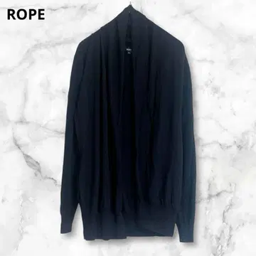 로페 블랙 긴팔 가디건 M 실크 울 혼방 얇은 소재 심플 겉옷