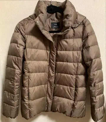 23구 후드 부착 브라운 다운 자켓 M
