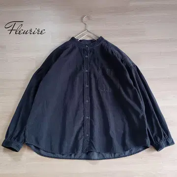 Fleurire 풀리르 코듀로이 가로 길이 넉넉한 차콜 블라우스