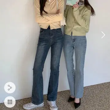 부츠컷 데님 플레어 데님