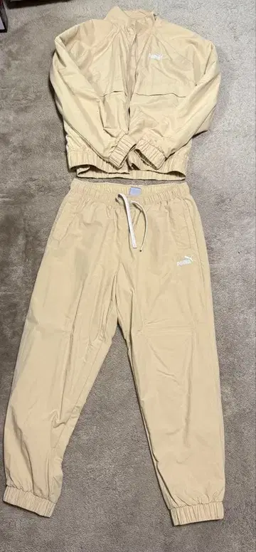 PUMA 베이지 나일론 셋업 XL