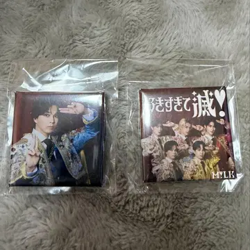 M!LK 사쿠라 스테이지 캡슐 토이 스퀘어 마그넷 캔뱃지