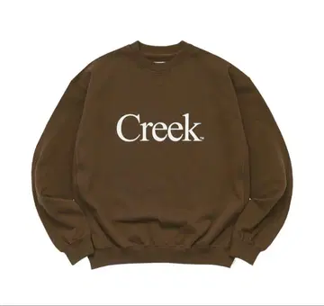 Creek x whimsysocks 맨투맨 브라운