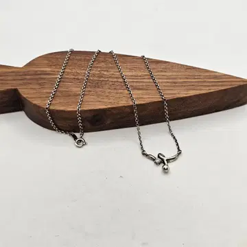 [ 새상품급 ] 빈티지 실버 목걸이 925 유선형 디자인