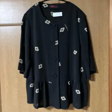 시선당 BY HITOSHI 히토시타무라 블랙 꽃무늬 오샤레 7부 소매