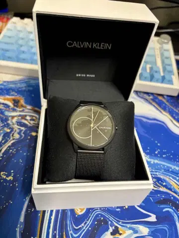 Calvin Klein 아날로그 손목시계 블랙