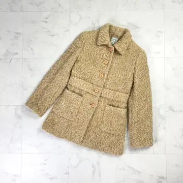 새상품급 컴시즘 부클레 체스터 코트 베이지 사이즈 9*LD249