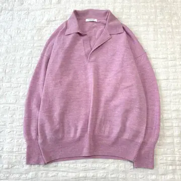 MACPHEE 플레인 울 폴로 칼라 풀오버