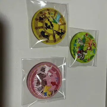 디즈니 자수 캔뱃지 3개 세트