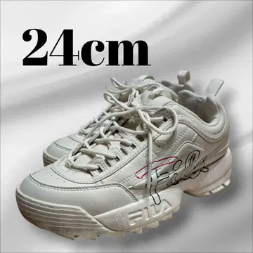 FILA 휠라 스니커즈 디스럽터 2 통굽 화이트 24cm