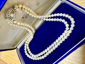 펄 진주 목걸이 이중