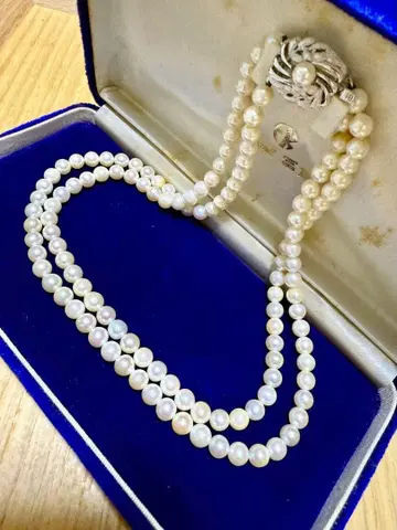 펄 진주 목걸이 이중