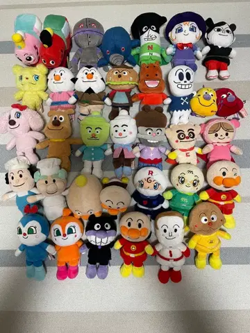 호빵맨 봉제 인형 세트 34개