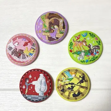 디즈니 자수 캔뱃지 5개