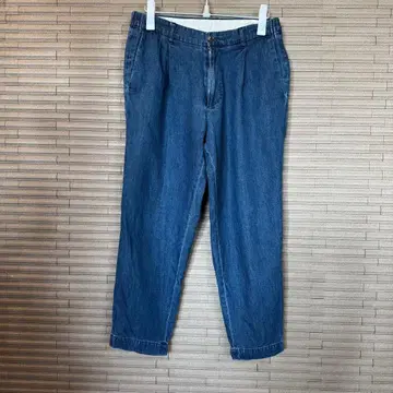 데님 팬츠 코튼 린넨 테이퍼드 L 사이즈
