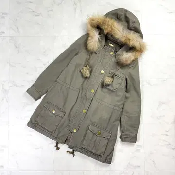 새상품급 snidel 밀리터리 모즈 코트 카키 사이즈 F*LD964