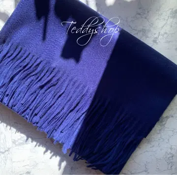 최고급 캐시미어 100% 대형 스톨 로얄 블루