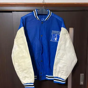 Duke 바시티 자켓 블루 화이트