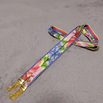 LEONARD 꽃무늬 디자인 벨트 골드 금장 장식