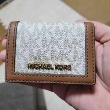 MICHAEL KORS 접이식 지갑 베이지/브라운
