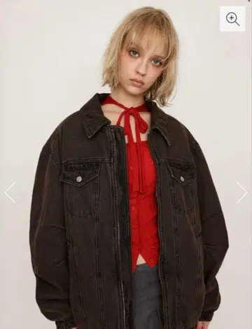 [ SLY ] 프론트 지퍼 데님 블루종