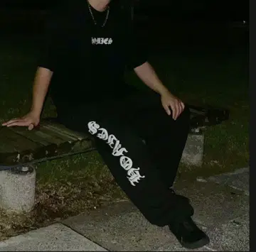 정품 HOMIES 블랙 T셔츠 팬츠 셋업