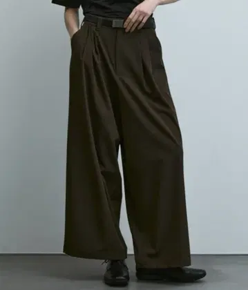 remer 루즈 베이직 턱 와이드 배기 팬츠