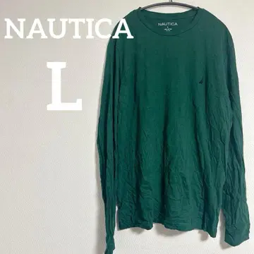새상품급 NAUTICA [ L ] 그린 긴팔 셔츠 롱T셔츠