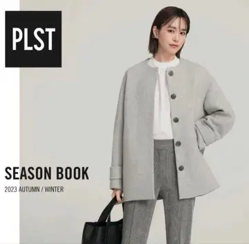 플라스테 PLST 마테코 MANTECO 노카라 코트 그레이