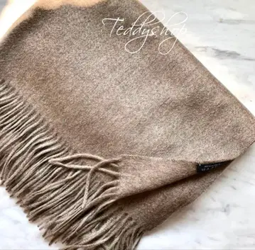 최상급 캐시미어 100% 대형 스톨 멜란지 브라운