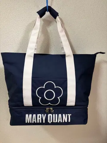 컨디션 최상 마리콴트 토트 마더백 슈즈 케이스 자수 로고 숄더