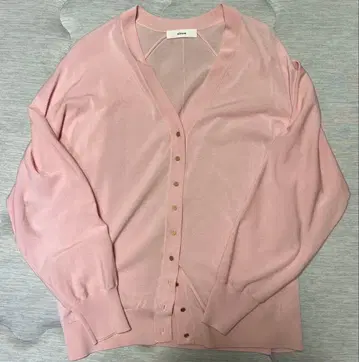 ebure 에브르 시어 코튼 아세테이트 V넥 니트 가디건