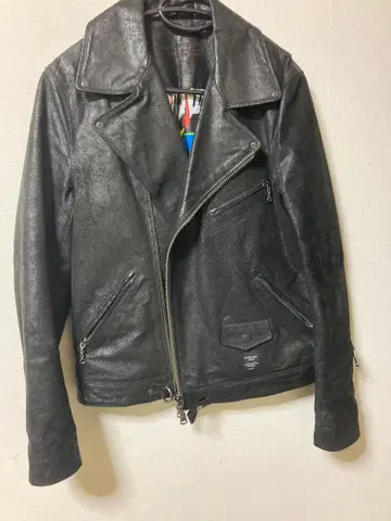 즉시 구매 가능 오브 더 네쥬 스타일 호스 가죽 더블 라이더 자켓 44