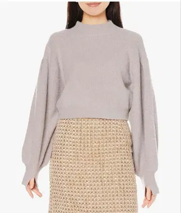 SNIDEL 스나이델 숏 니트 풀오버 그레이 FREE