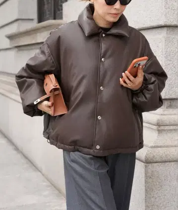 브라운 다운 자켓 프리 사이즈