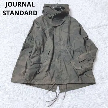 저널 스탠다드 모즈 코트 아우터 블루종 집업 카모 패턴